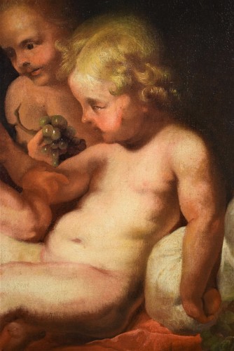 Bacchanale de Putti - école Peter Paul Rubens XVIIe - Louis XIV